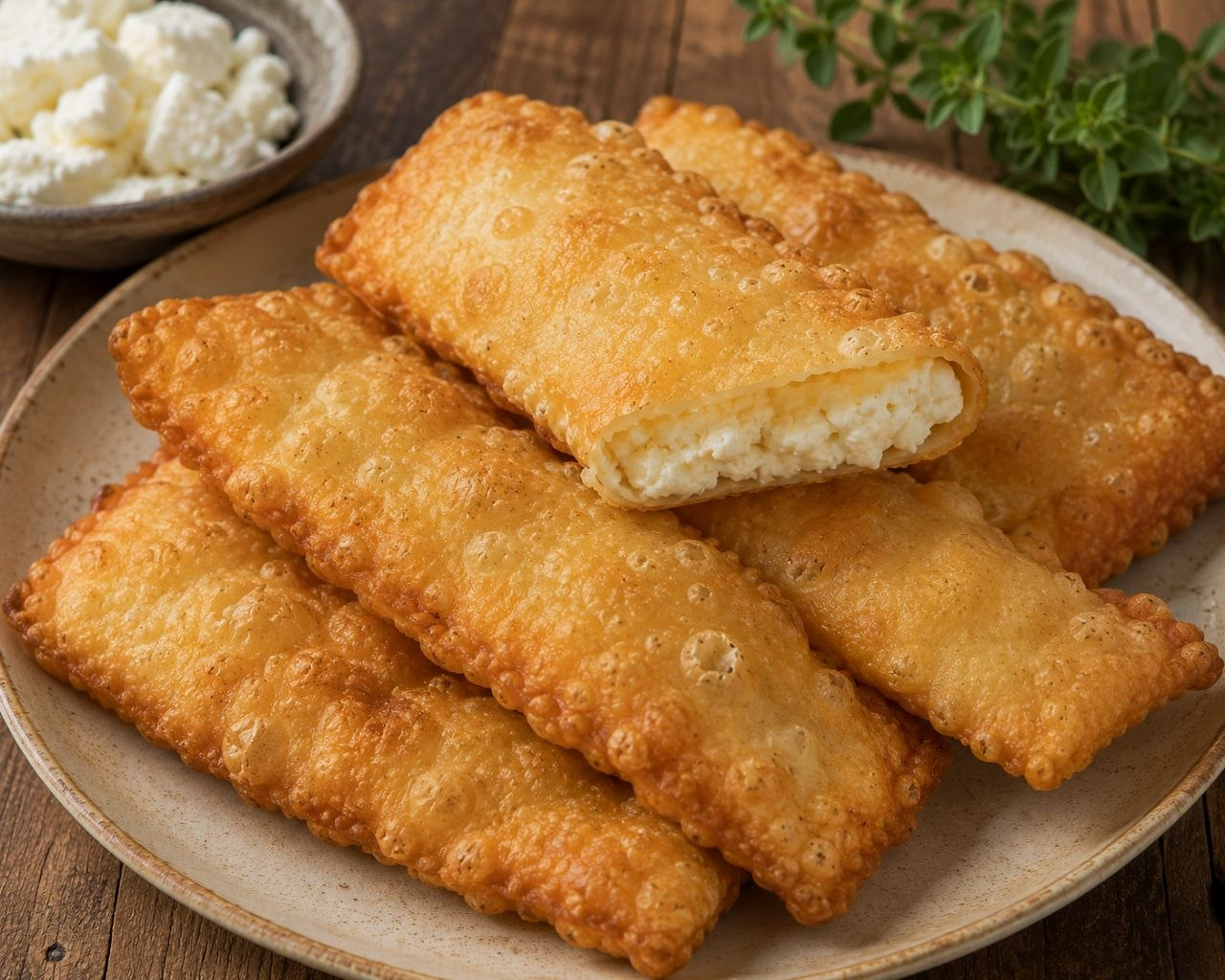 Tyropitaria (Greek Deep-Fried Cheese Pies)