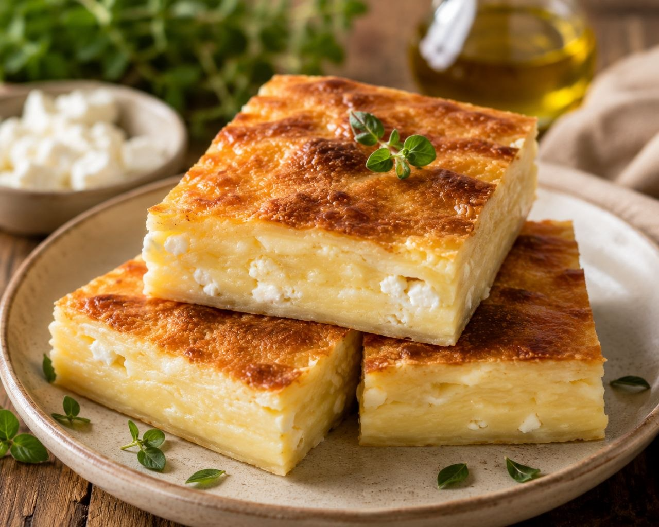 Crustless Greek Cheese Pie
