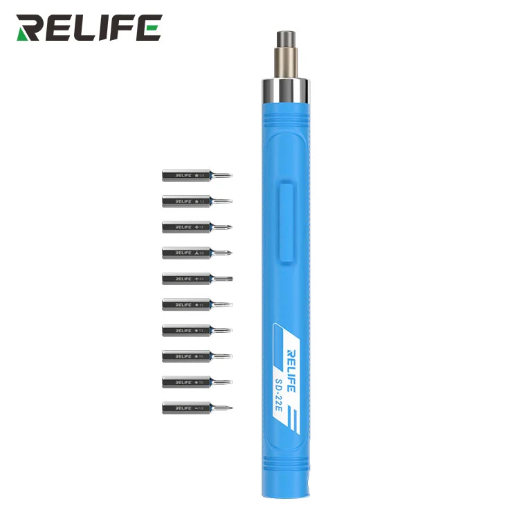 Destornillador Eléctrico RELIFE SD-22E con 10 Puntas