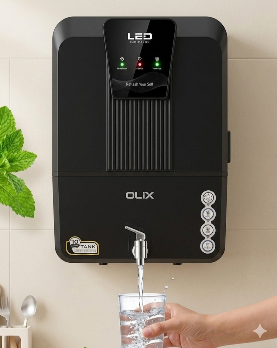 OLIX black RO water purifier with LED indicator for sale Aliganj Lucknow