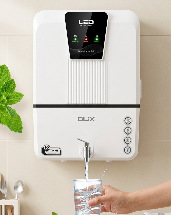 OLIX white wall mounted RO water purifier with LED indicator Lucknow