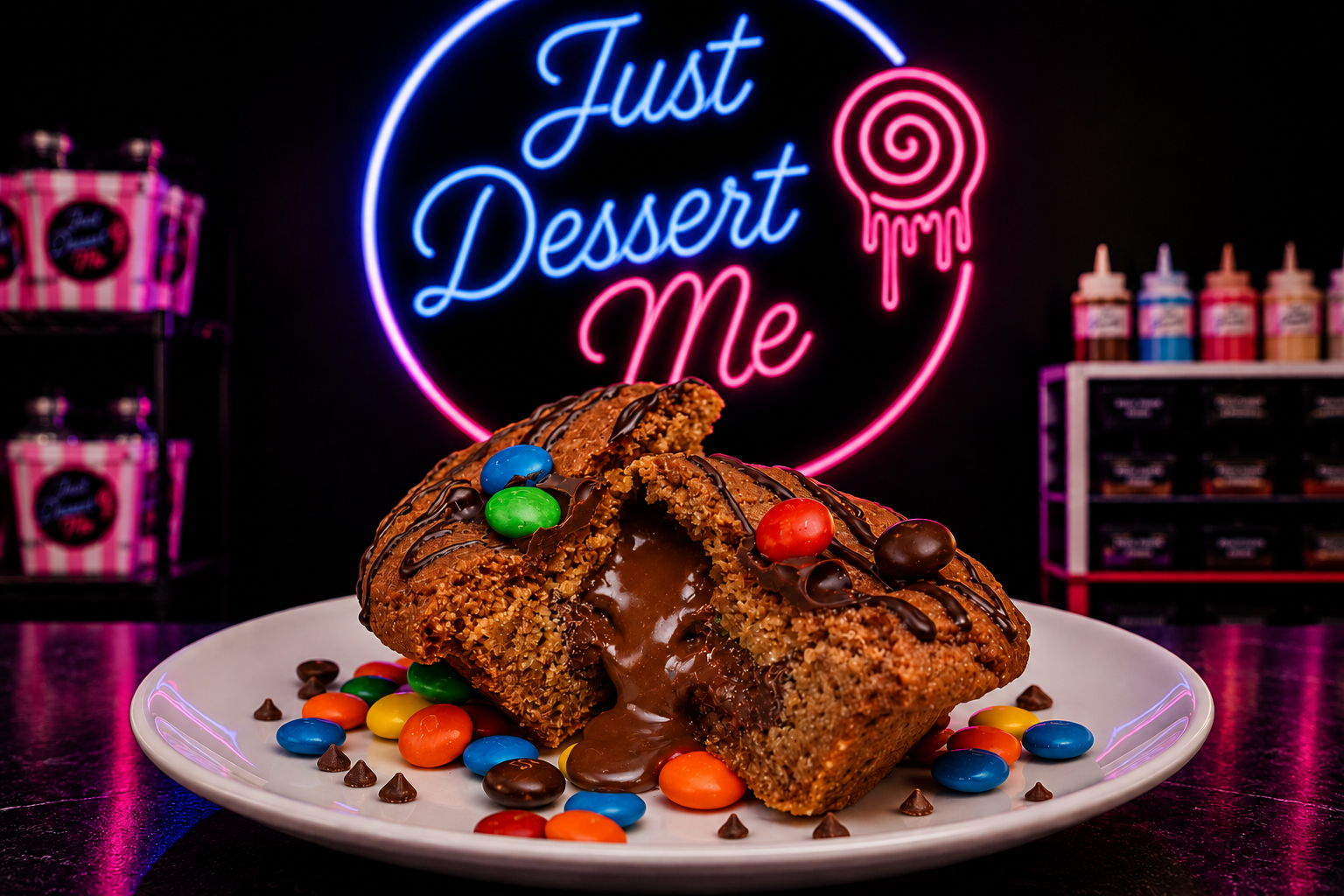 Nutella + M&M Cookie Pie