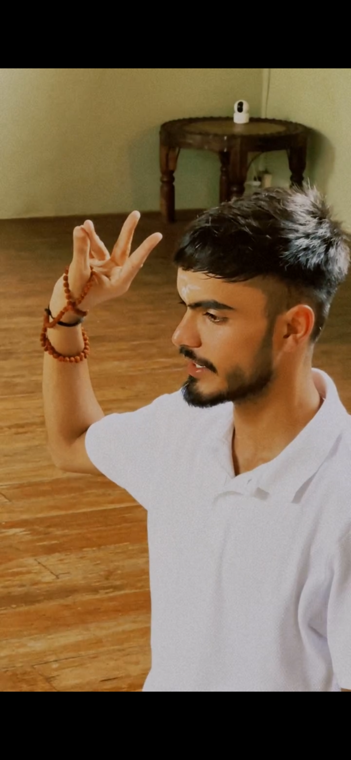 Lakhwinder practicing yoga