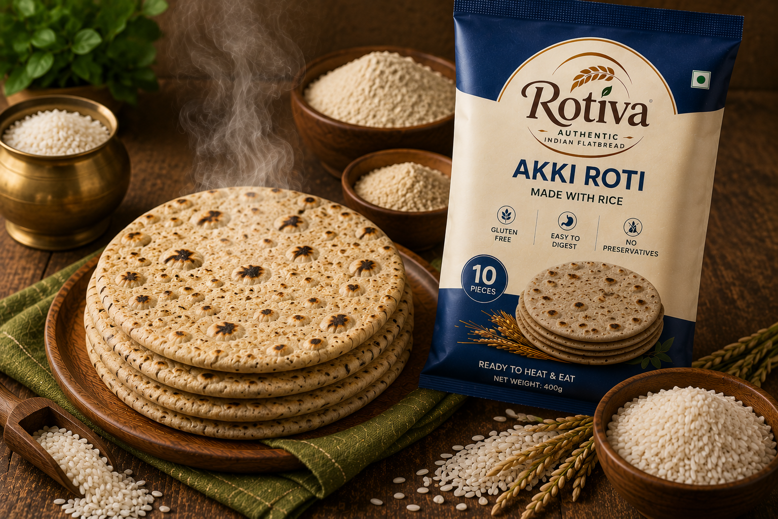 Akki Roti — A South Indian classic — light, tasty and naturally gluten-free.