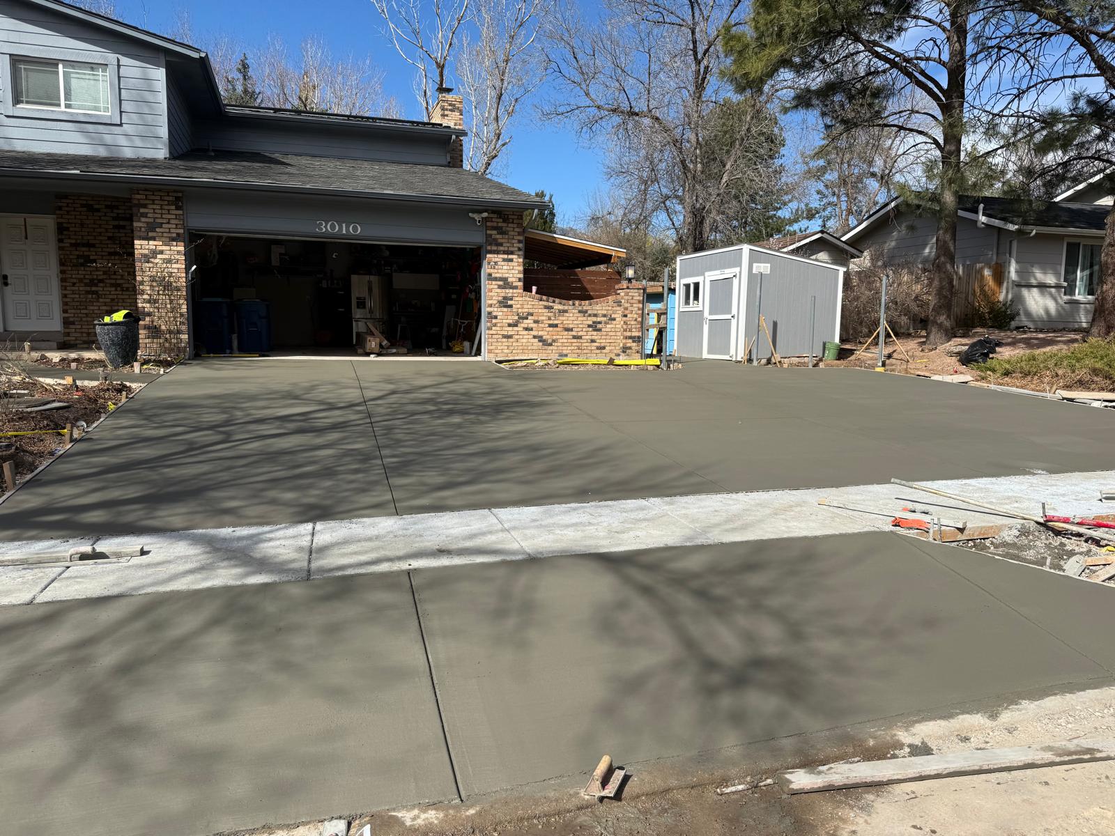 Broom-Finish Driveway Rebuild