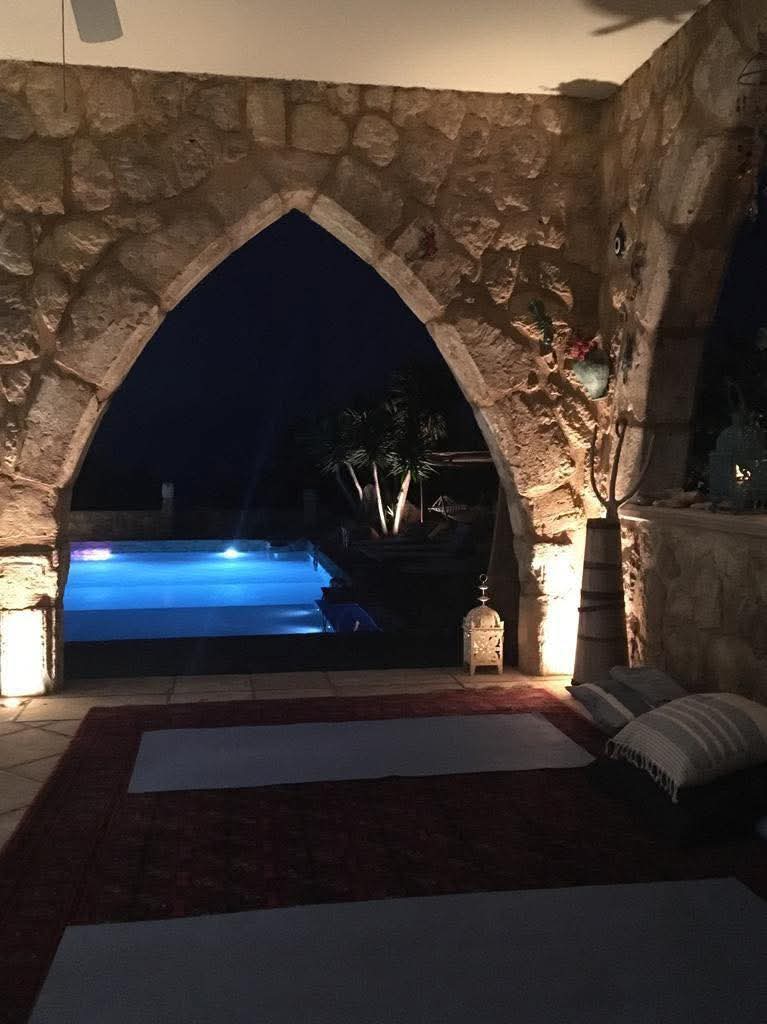 Evening yoga space