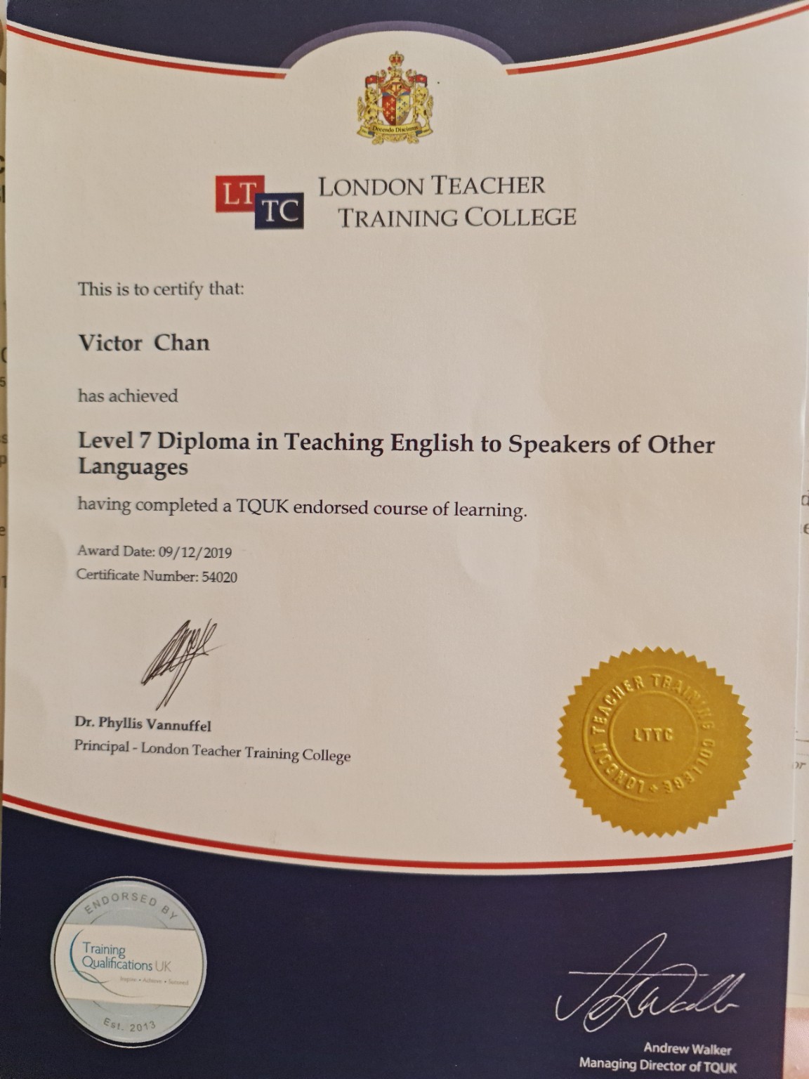 LTTC — Graduate Diploma in TESOL