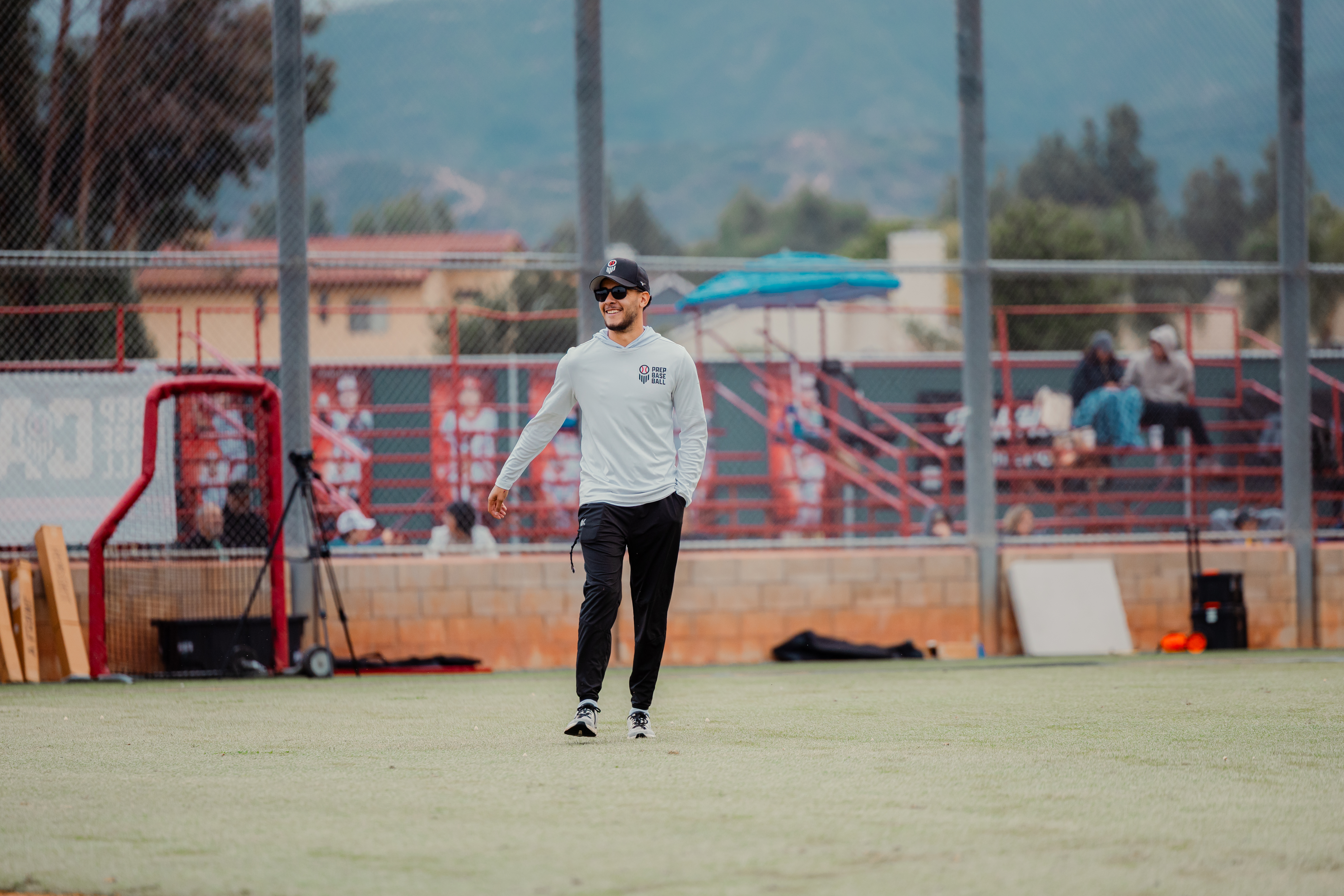 Diego Cruz at the field