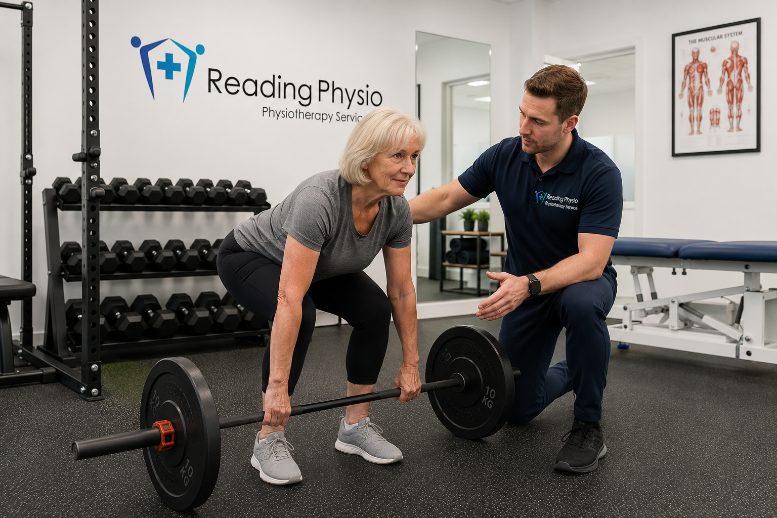 Senior receiving compassionate physiotherapy