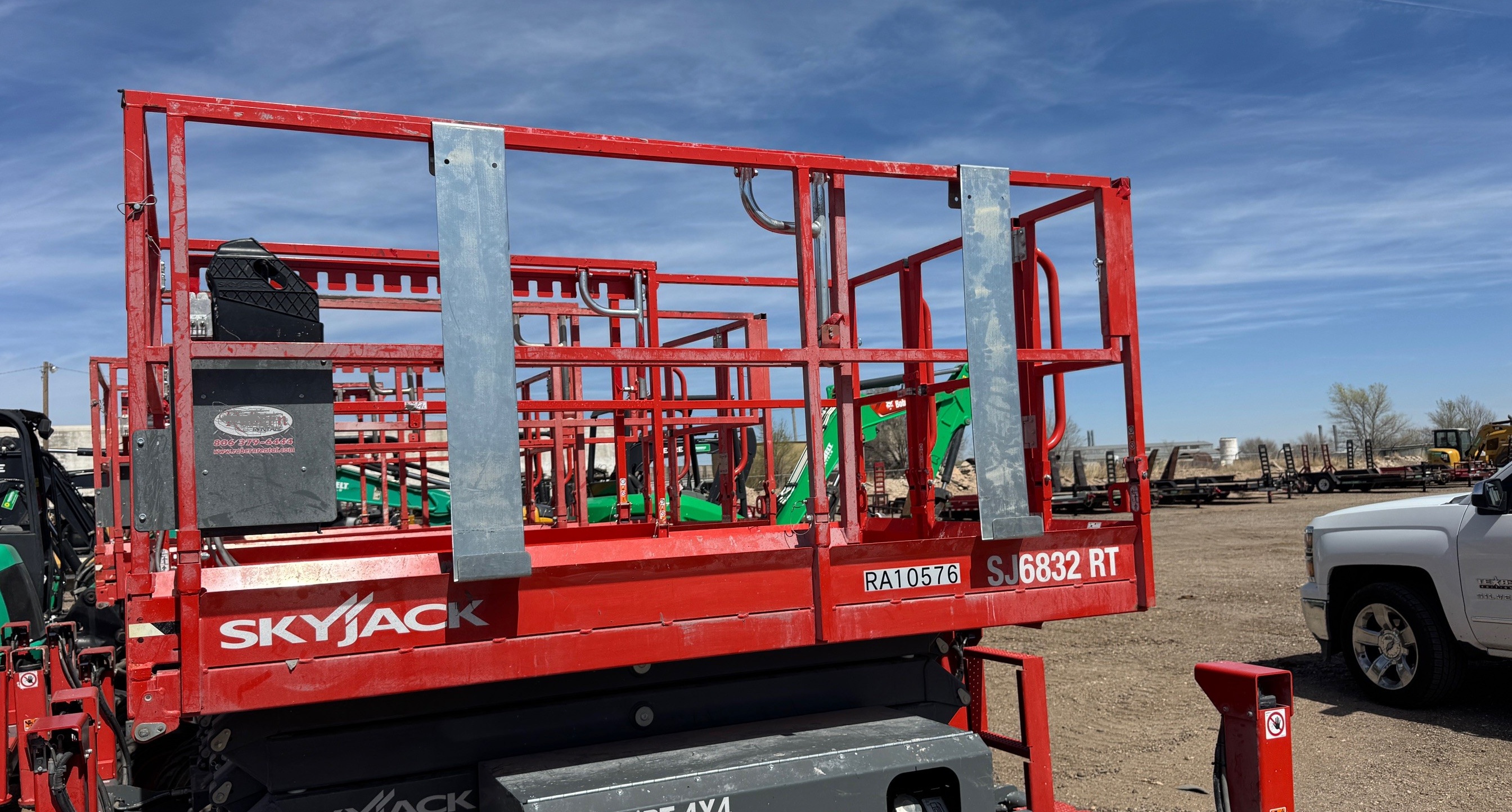 Scissor Lift Hanger for Drywall mounted on SkyJack