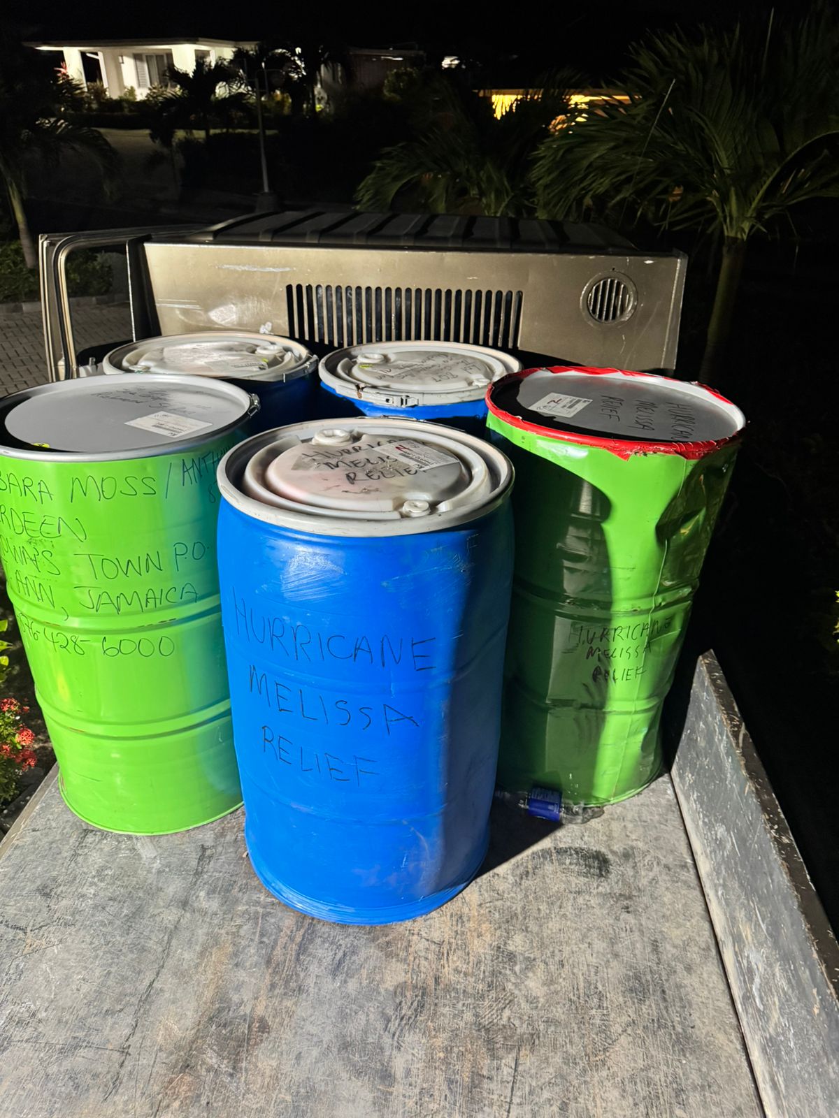 Cargo barrels ready for delivery