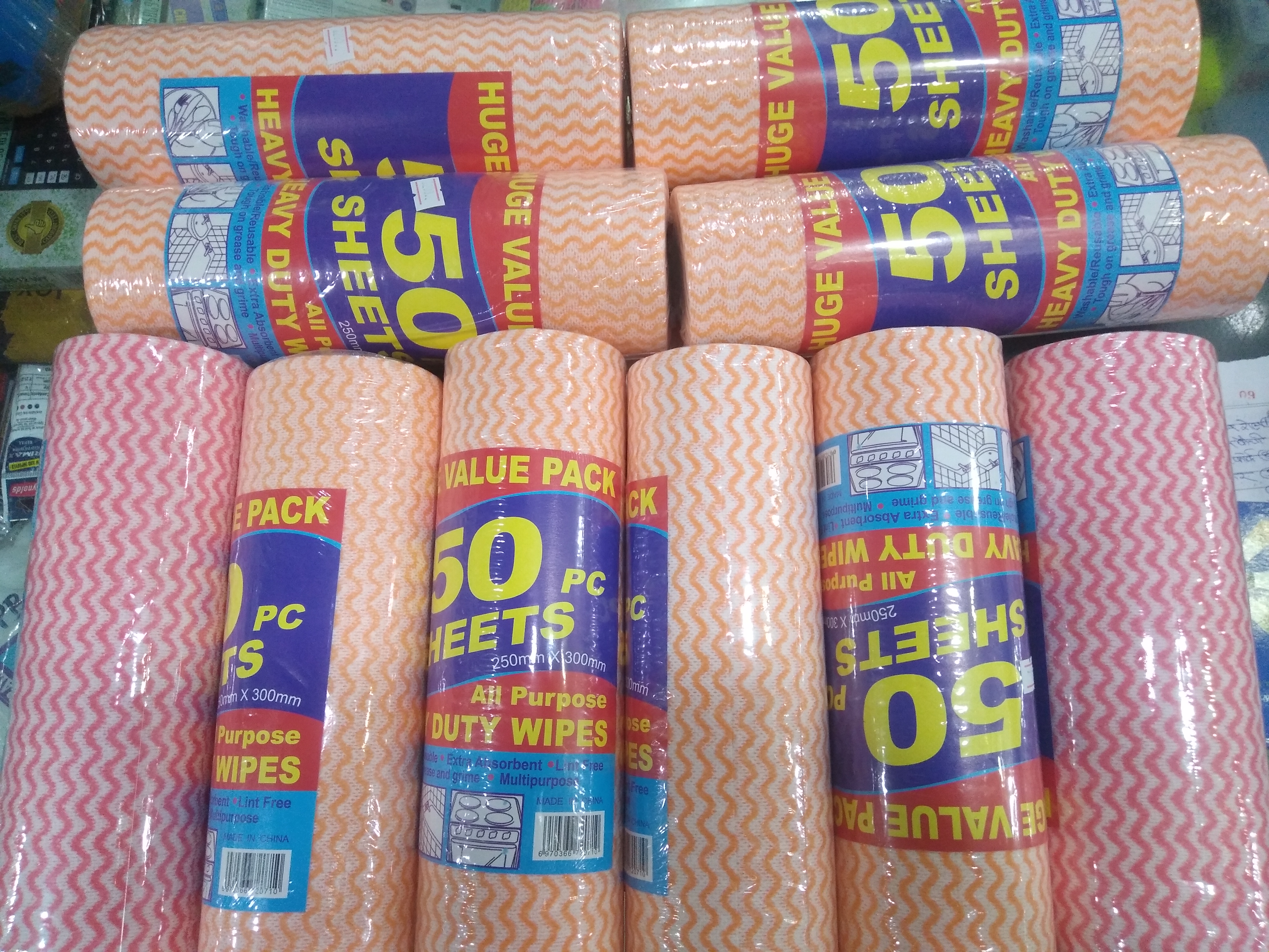 Heavy Duty All Purpose Wipes (50 Sheets)
