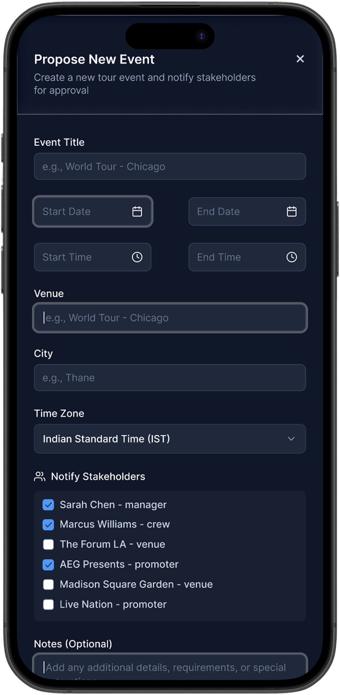 Propose New Event