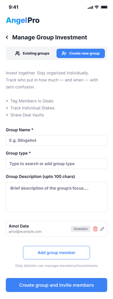 Create a new group