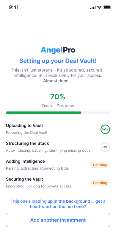 Setting up the Deal Vault