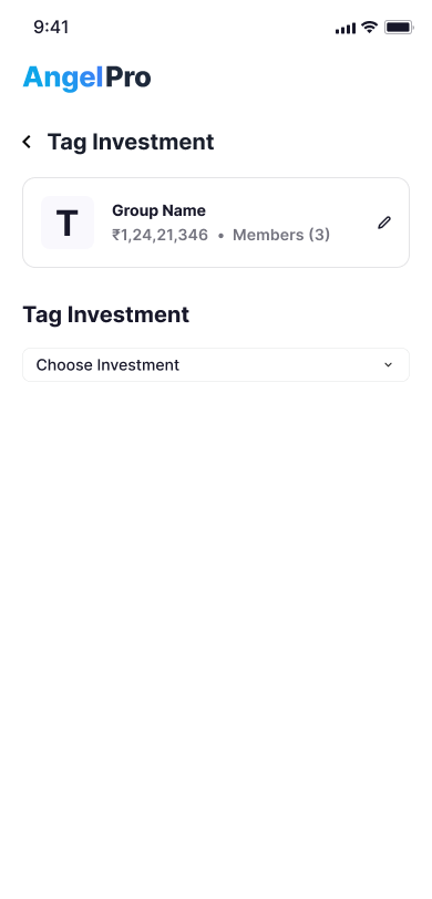 Tag an investment to the group