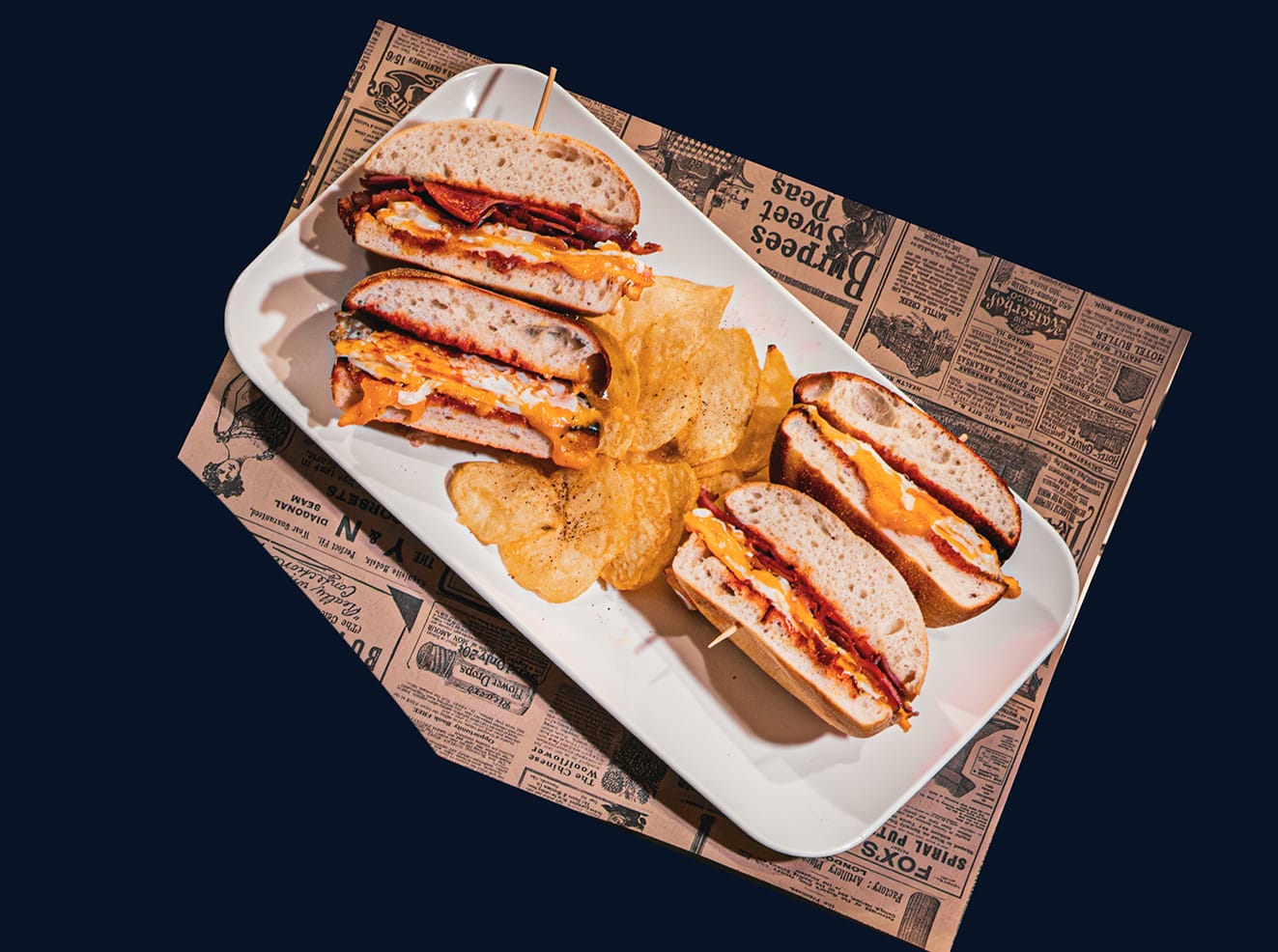 Breakfast Sandwich with Chips