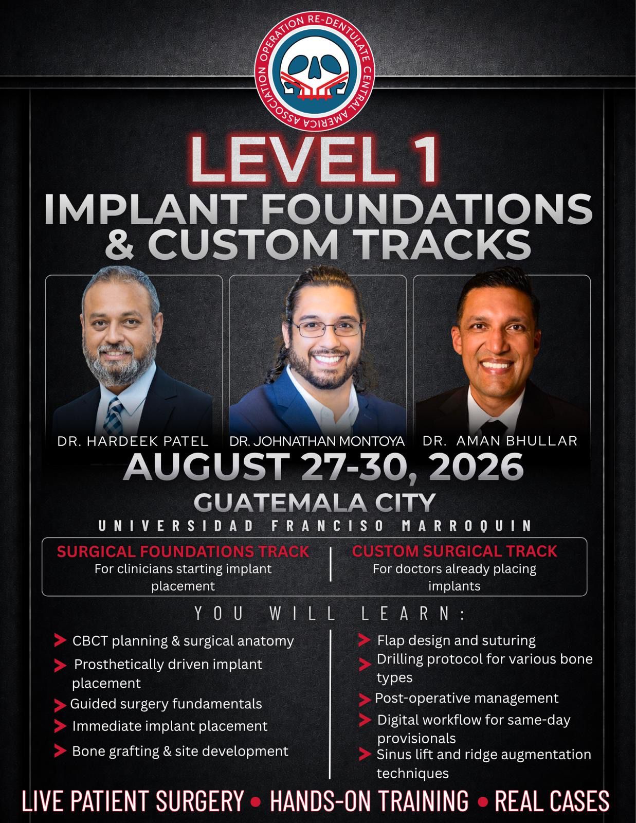 Level I — Implant Foundations & Custom Tracks