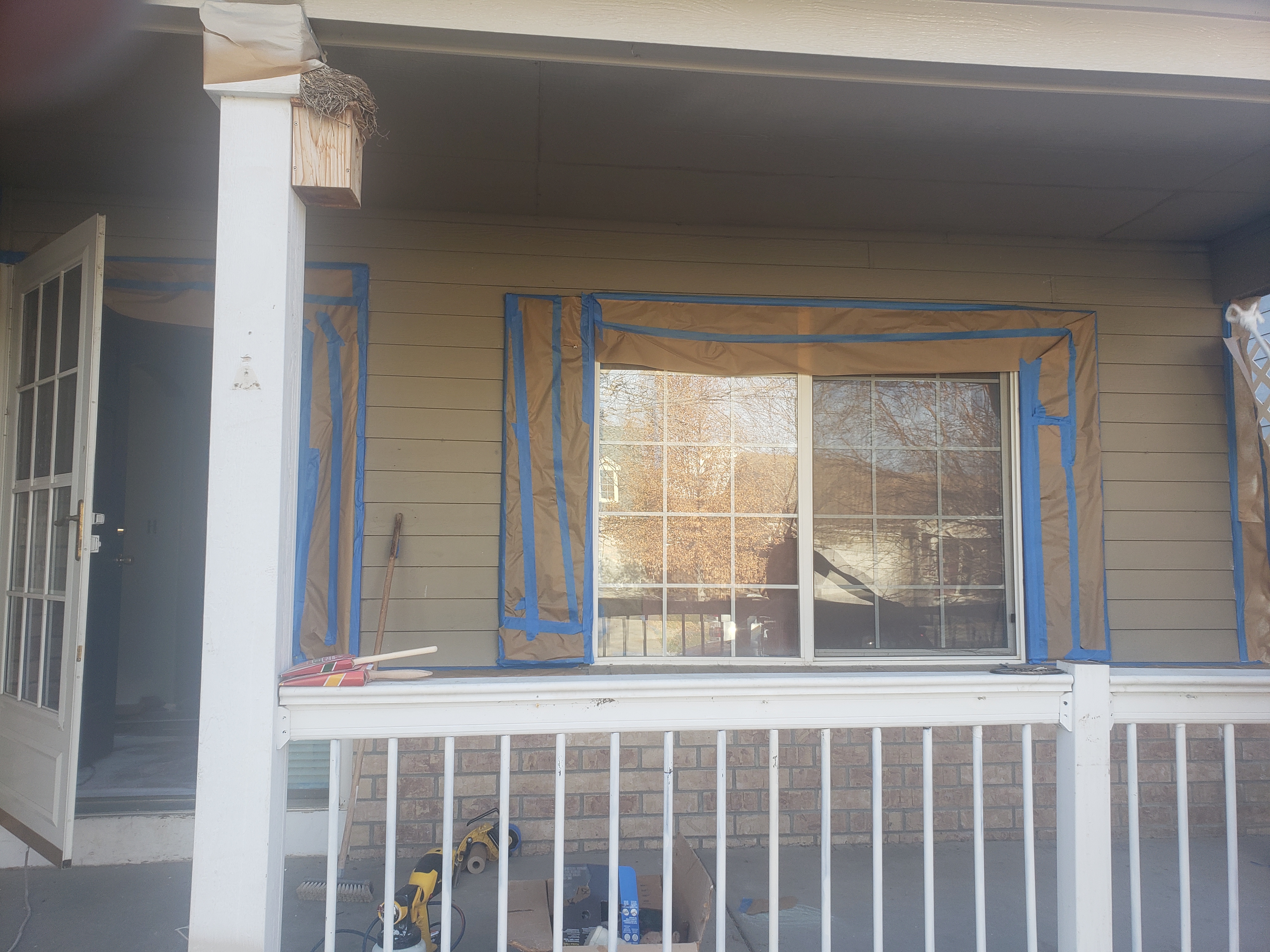 Exterior porch and window masking