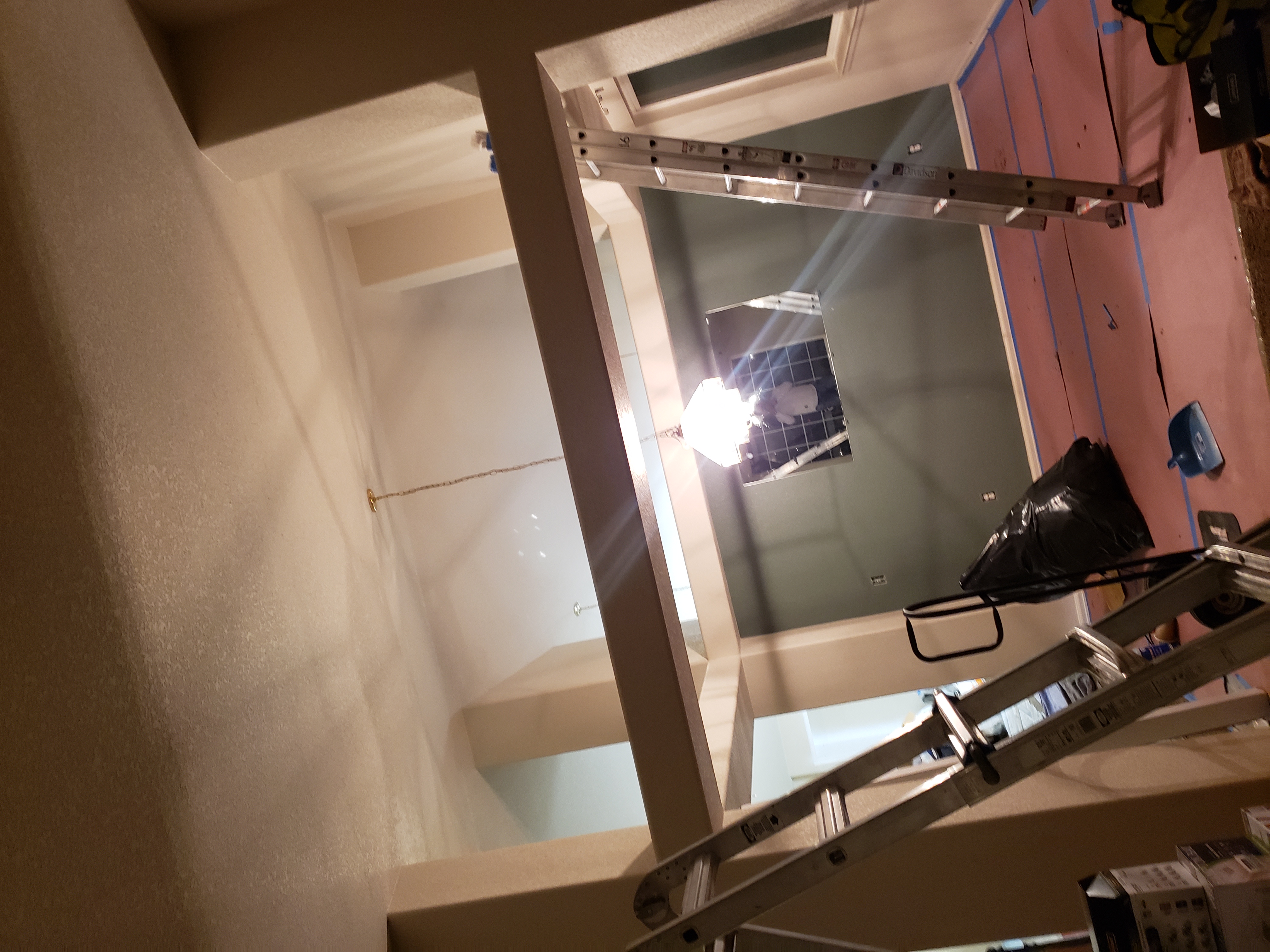 Interior high ceiling painting work