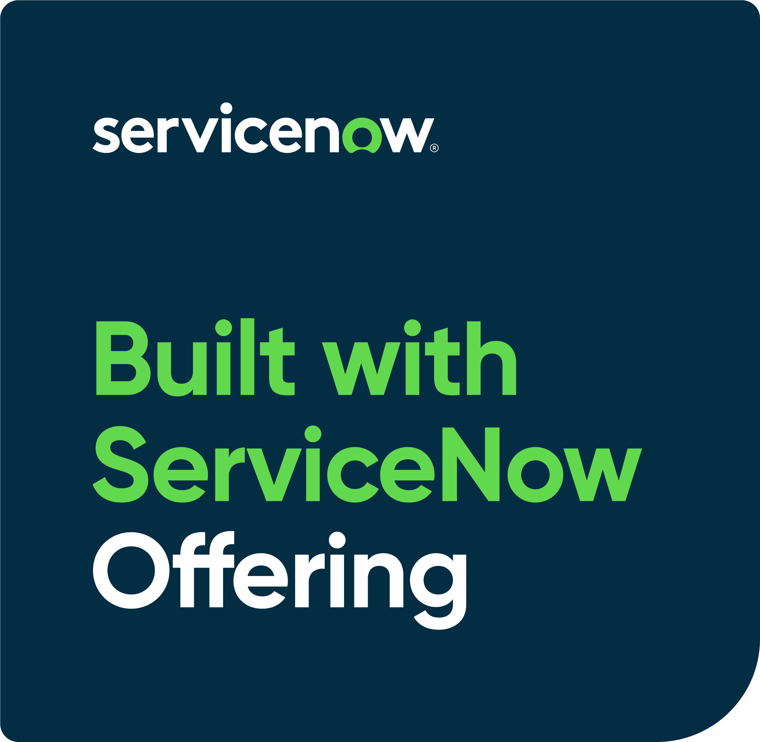 Built with ServiceNow Offering