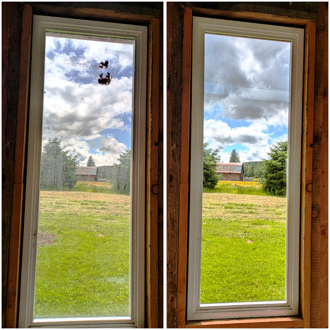 Clean windows with scenic view