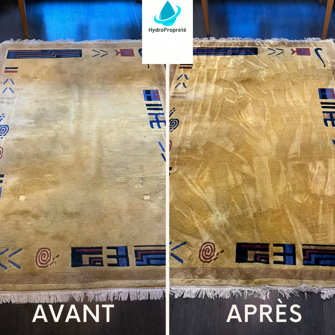 Avant après nettoyage tapis
