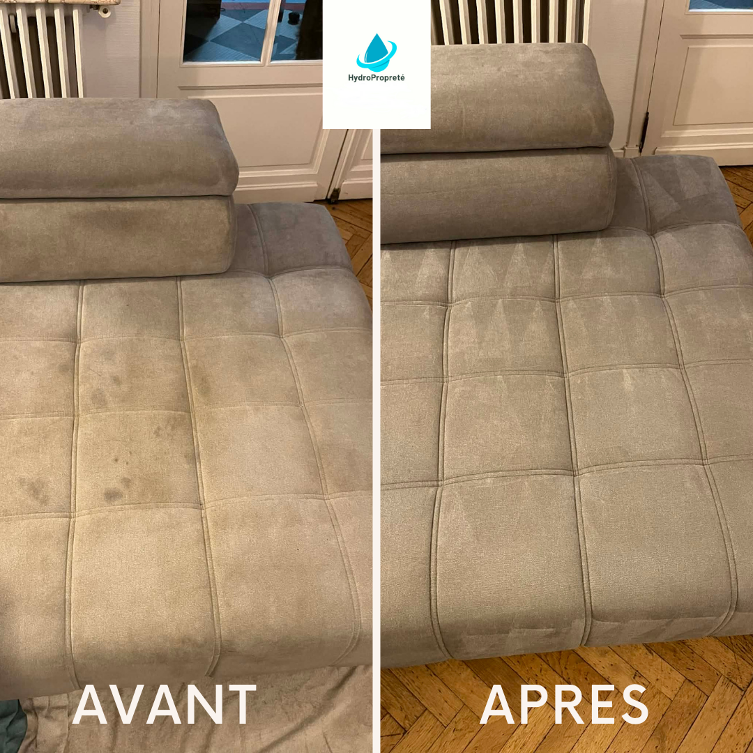 Avant après nettoyage canapé 2