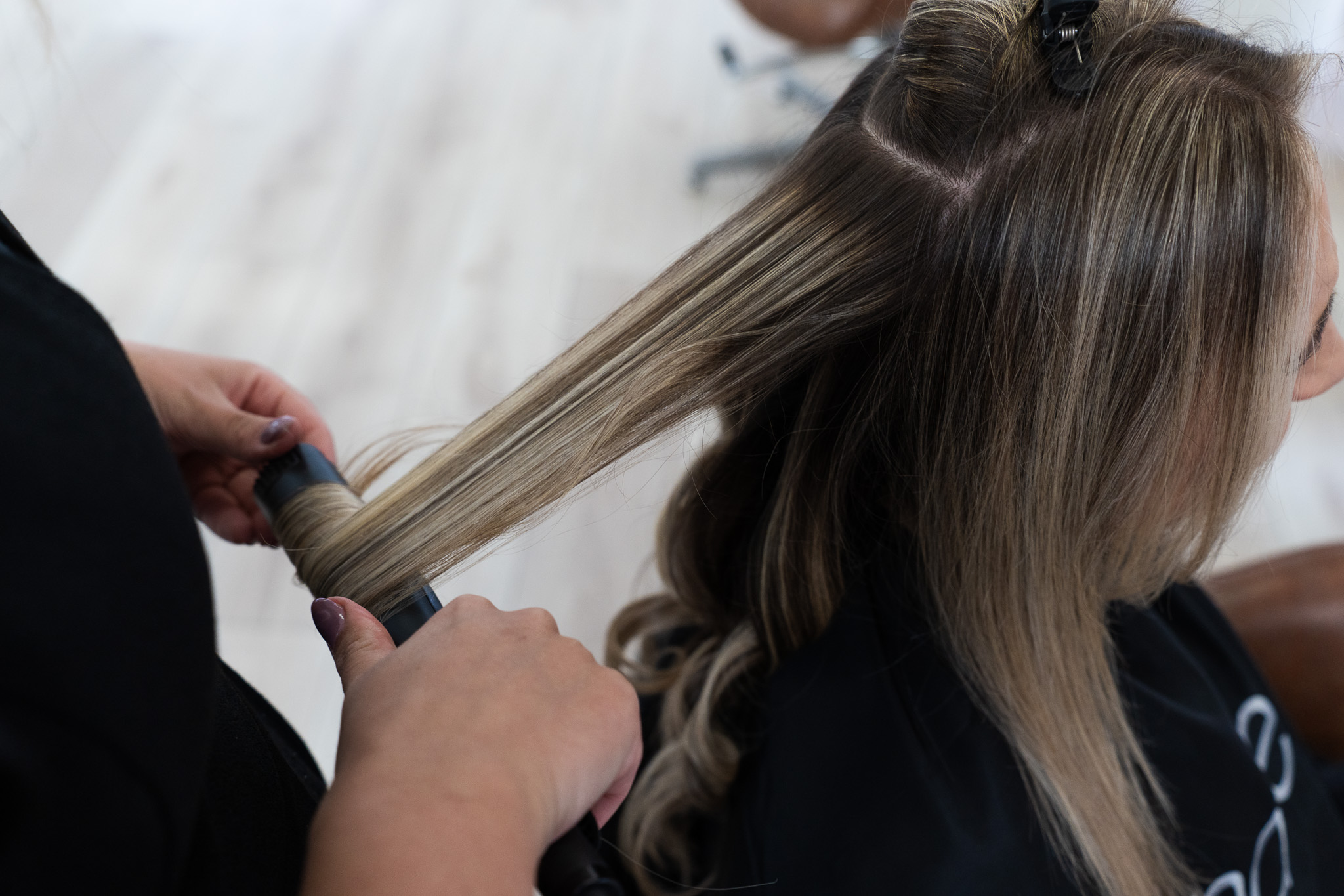 Silky smooth hair straightening results with Winamor Perfect Pass keratin iron - professional salon styling