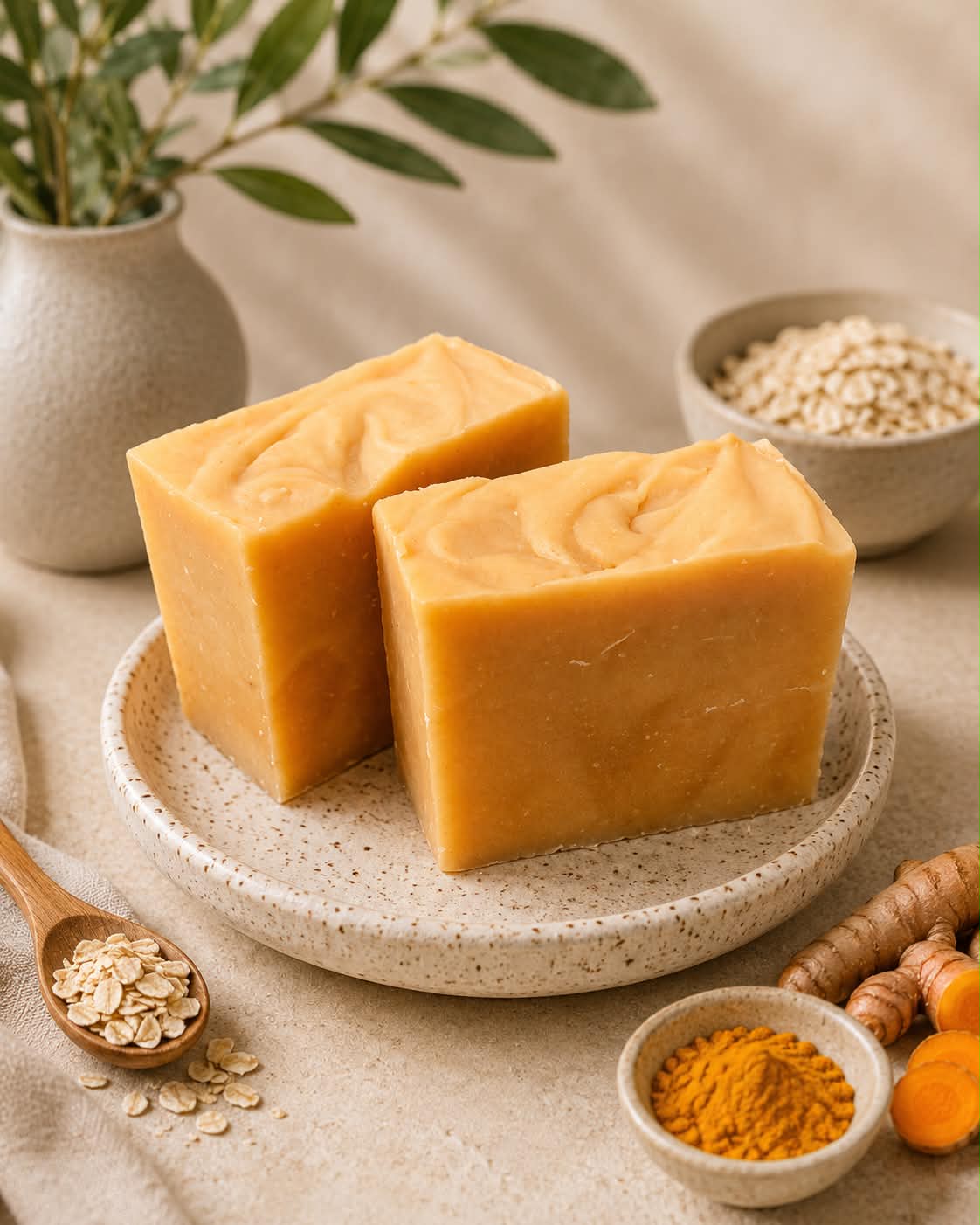 Goat Milk, Oatmeal & Turmeric Tallow Soap