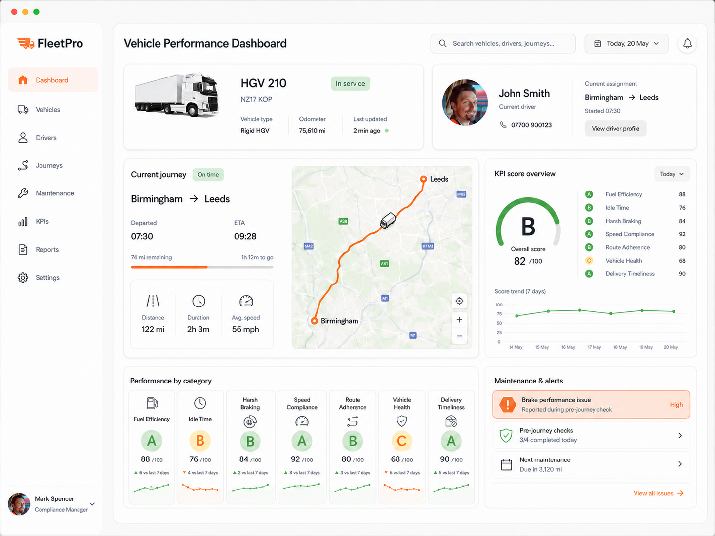 FleetPro — Fleet Compliance & Maintenance Platform