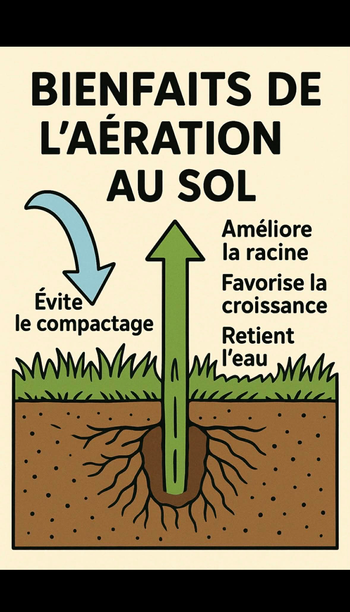 Bienfaits de l'aération au sol