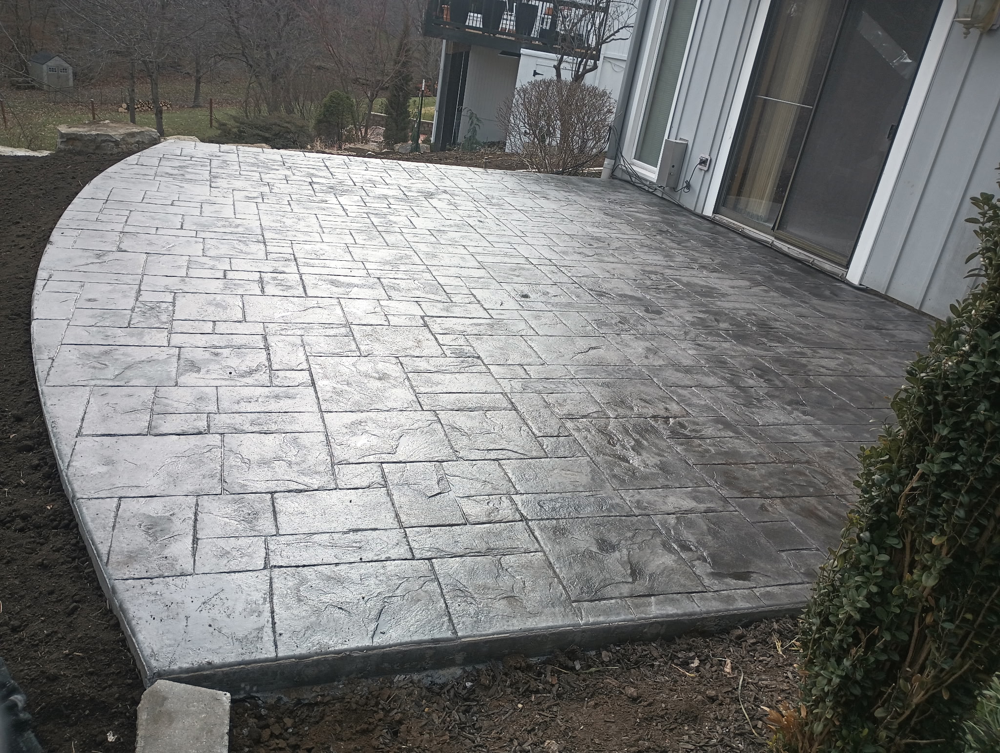 Stamped concrete patio installation Kansas City by German Sorto