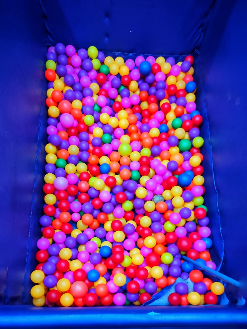 Colourful ball pit sensory play area
