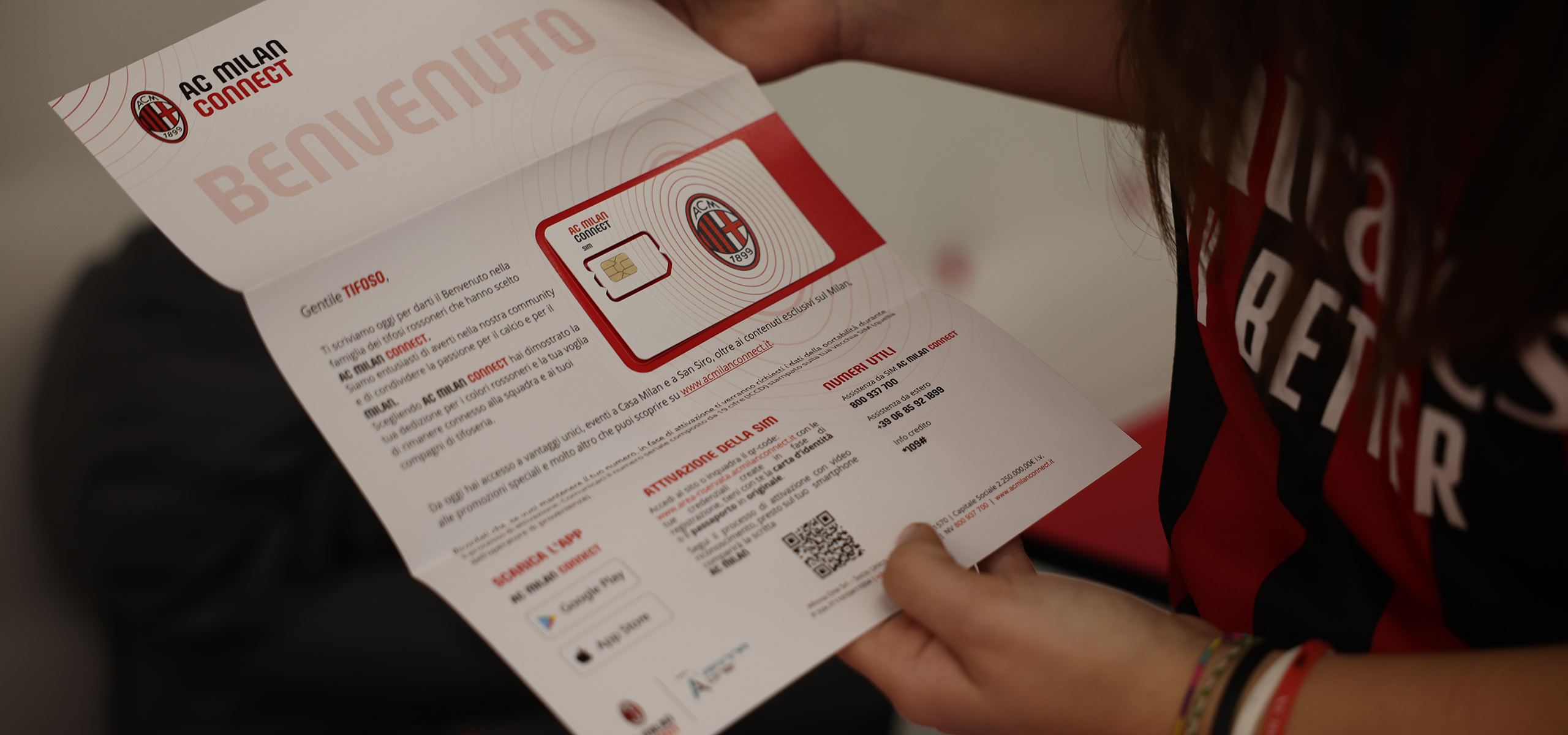 Welcome kit con SIM fisica AC Milan Connect