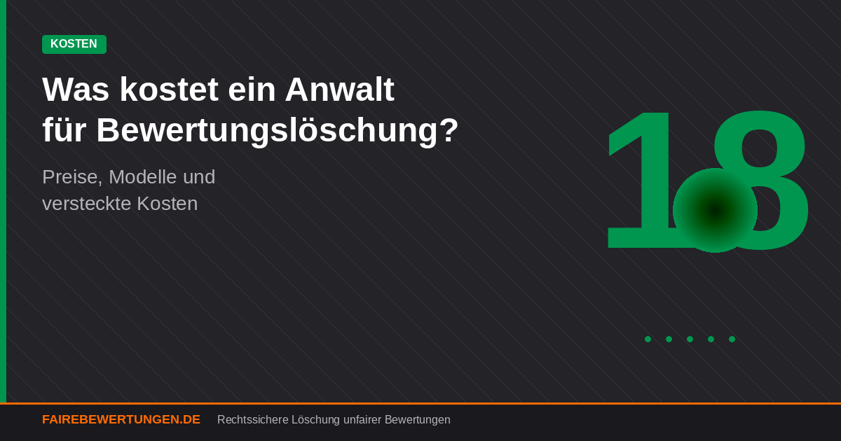Google Bewertung Anwalt Kosten Preise