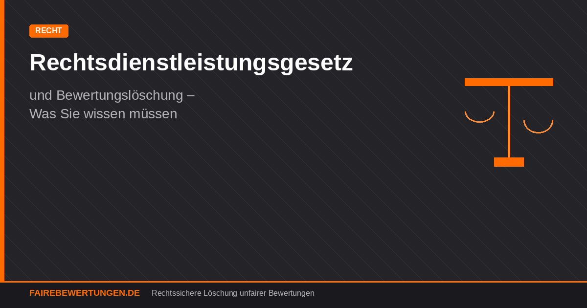 Rechtsdienstleistungsgesetz RDG Bewertungen