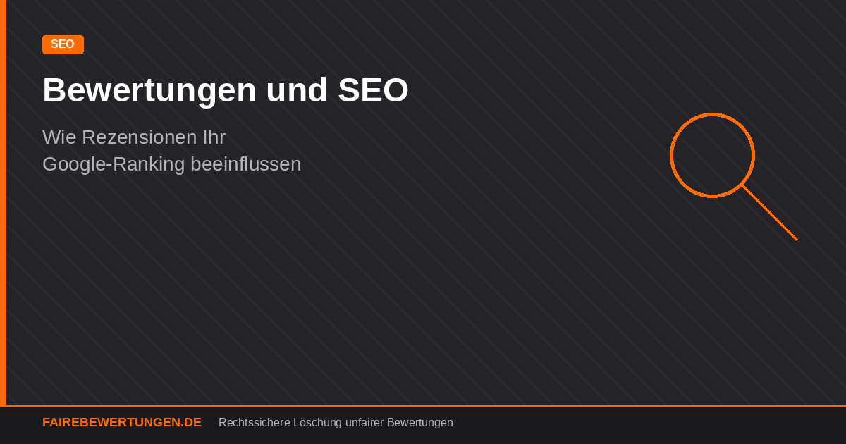 Bewertungen SEO Google Ranking