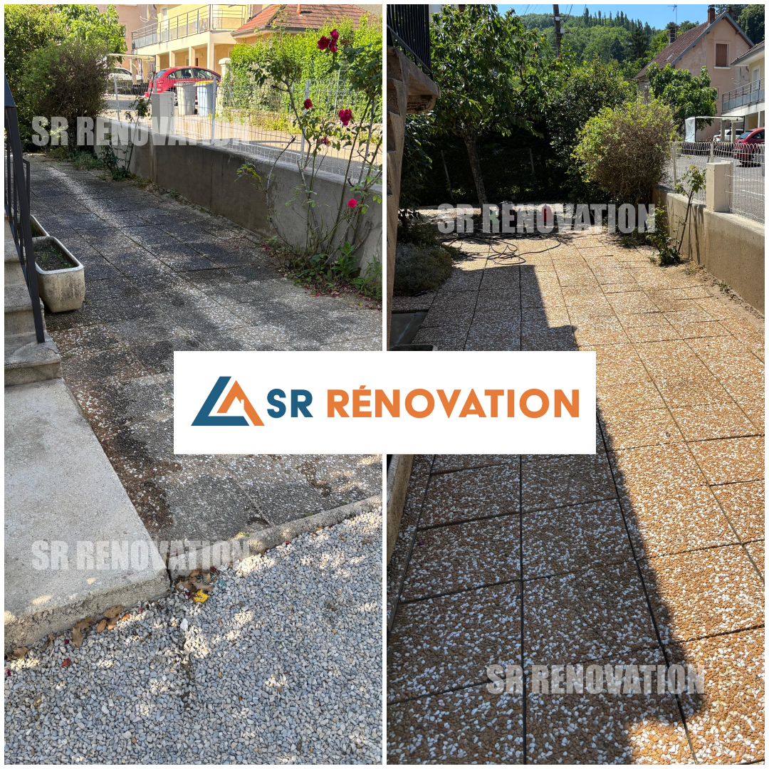 Nettoyage terrasses & dalles Cluny
