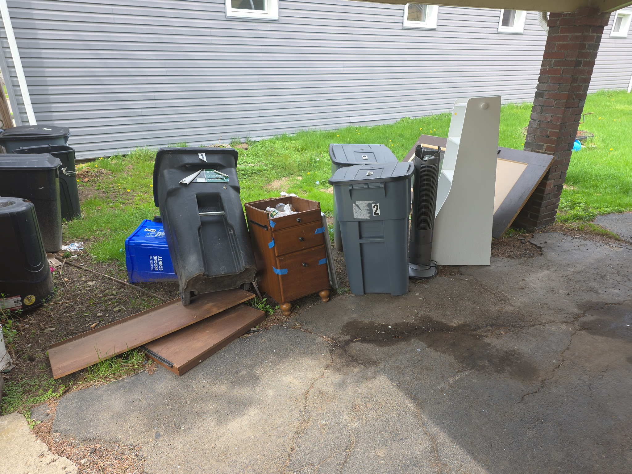 Before — Side-yard cleanout