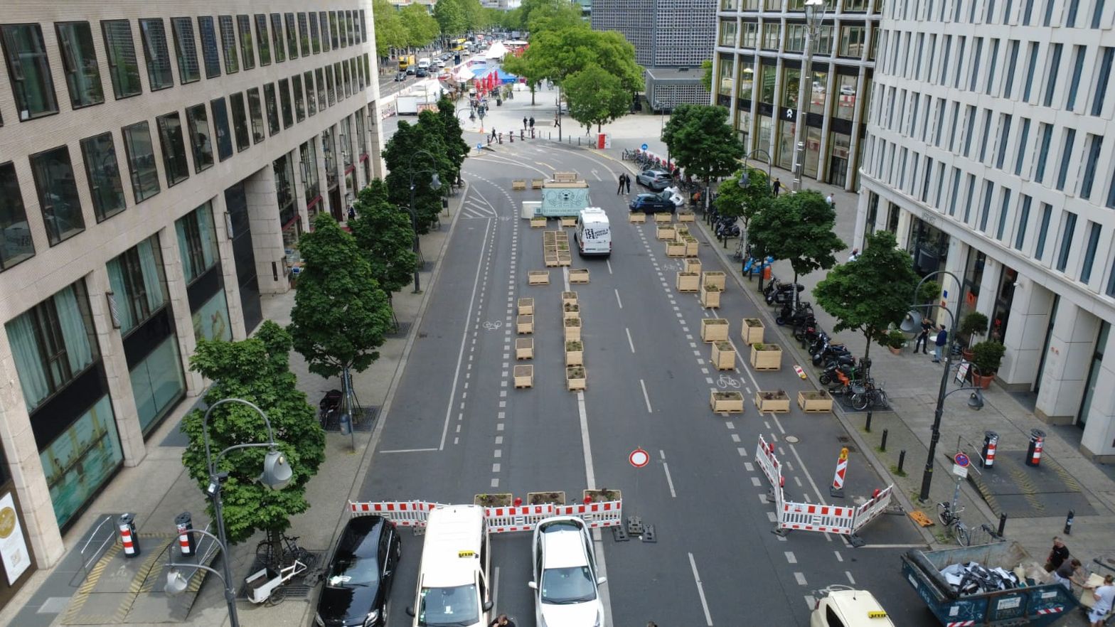 Kantstraße · Provisorische Maßnahmen