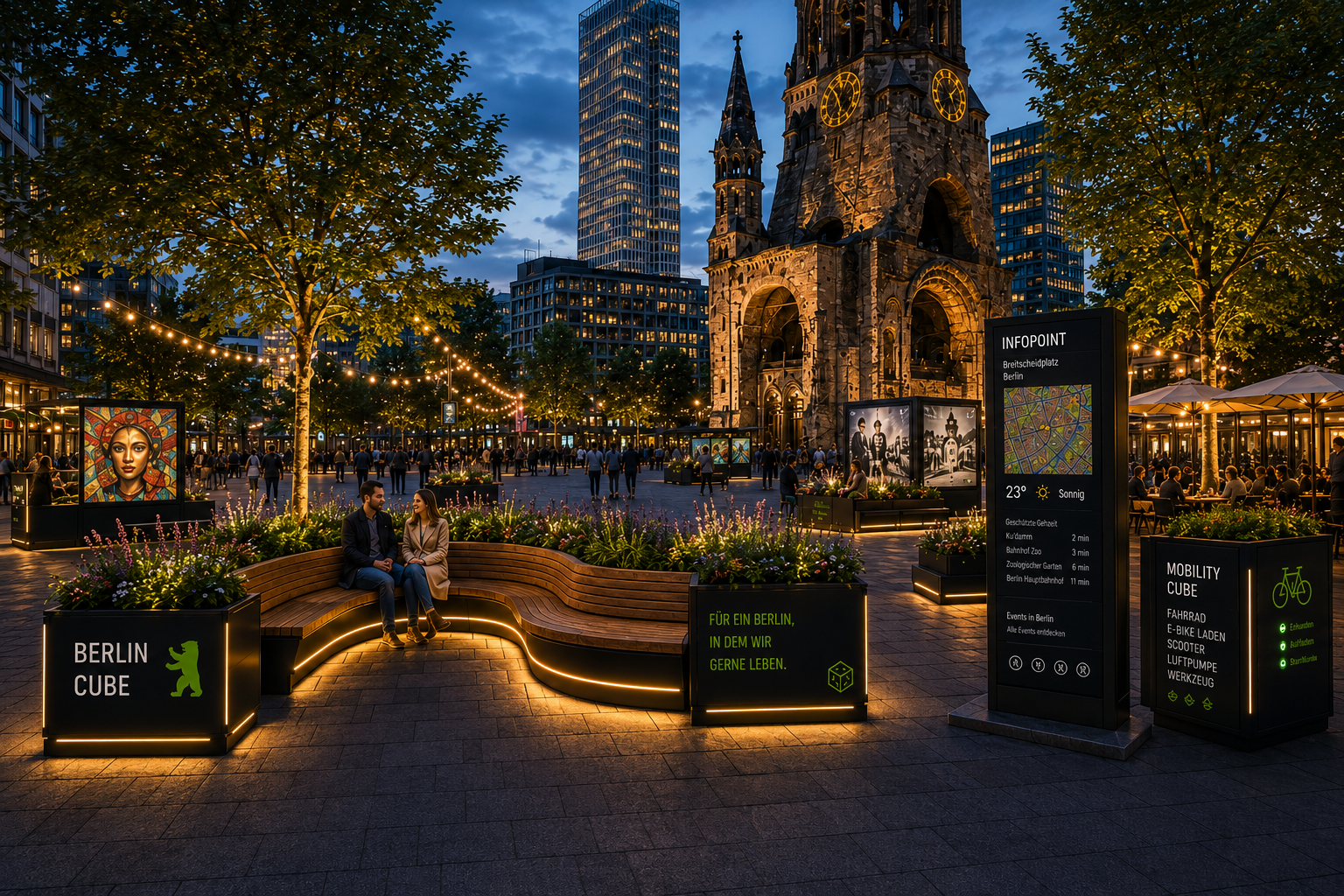 Breitscheidplatz · Weite Perspektive · Visualisierung