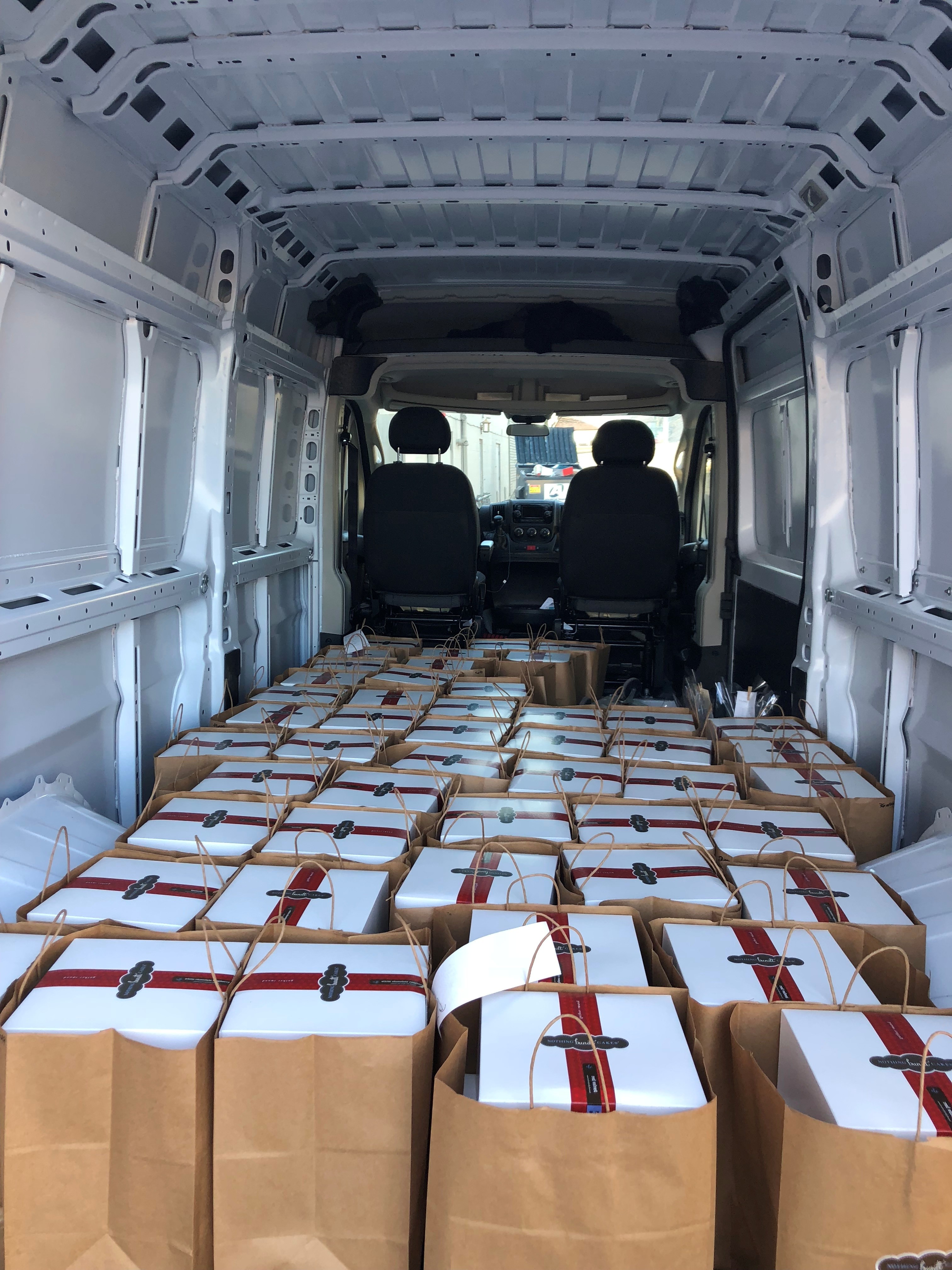 Mike's franchise — van loaded for delivery