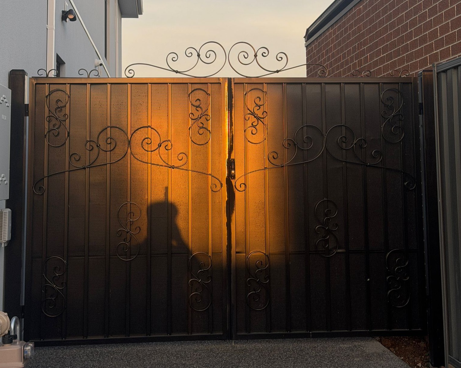 Ornate Wrought Iron Double Gate