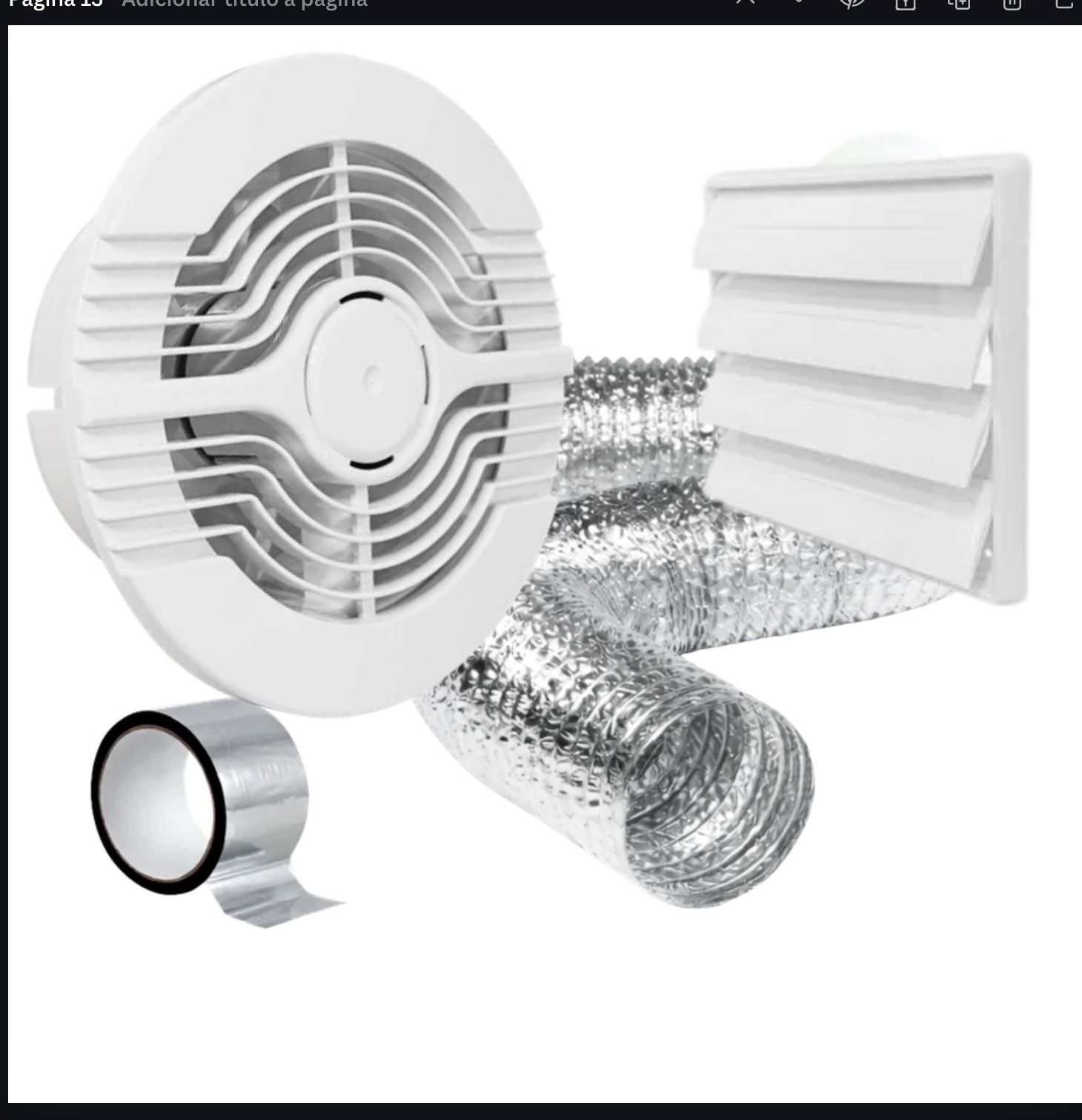 Kit Completo Exaustor + Duto + Grade 100mm
