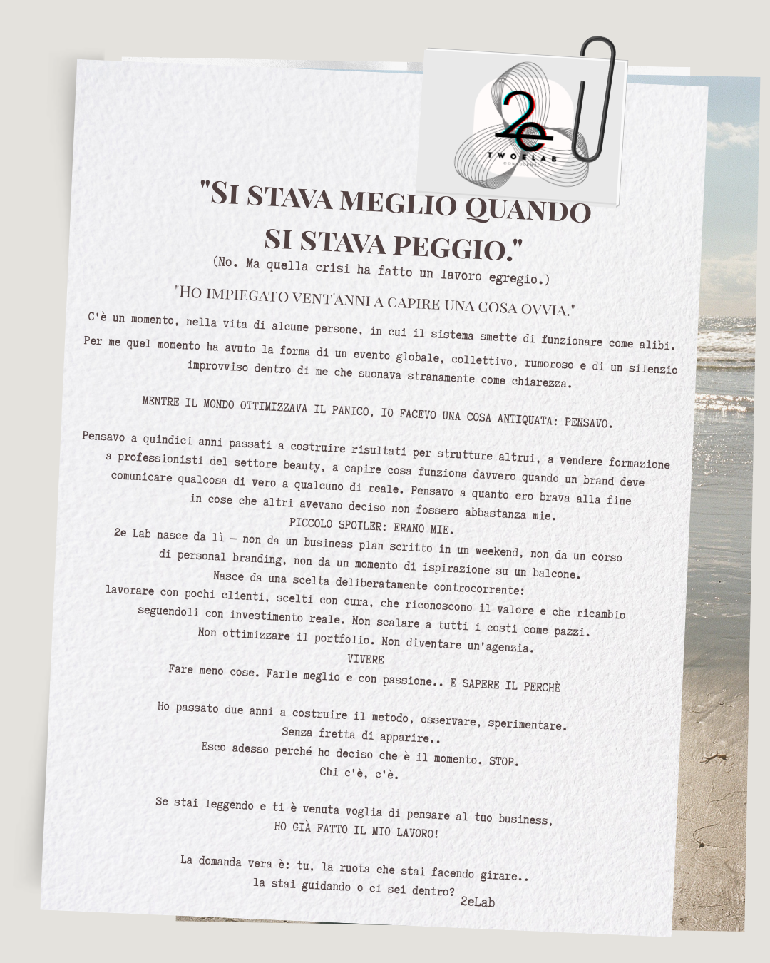 Si stava meglio quando si stava peggio.
