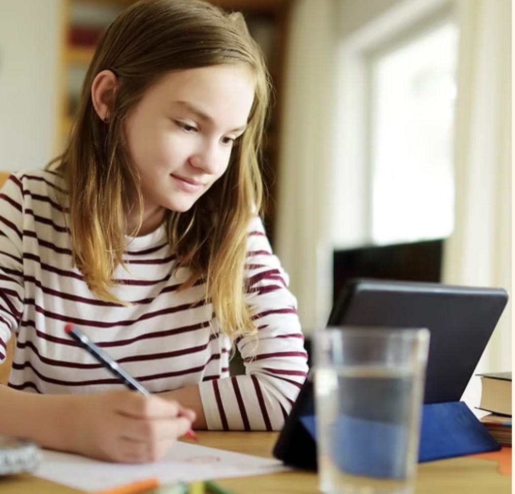 Student studying
