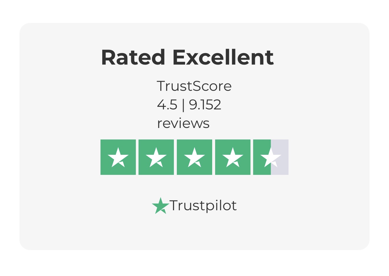 Trustpilot – Rated Excellent