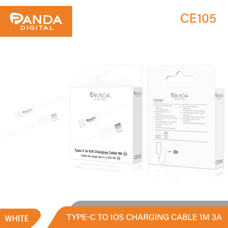 Panda Digital CE105 Cable USB-C a Lightning 1m 20W
