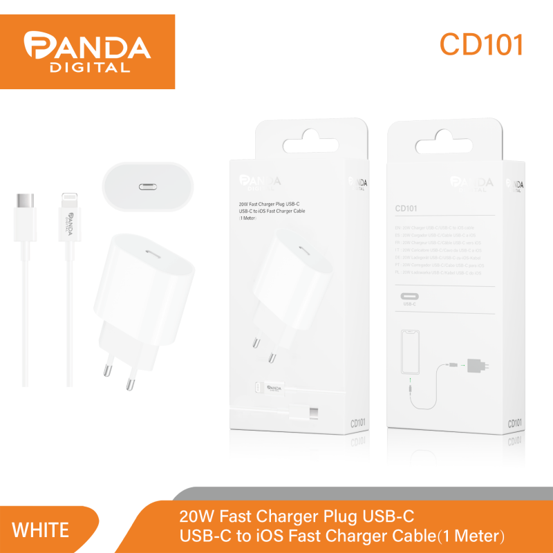 Panda Digital CD101 Cargador 20W + Cable Lightning